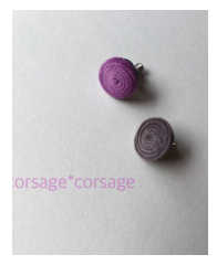 Cotton Velvet & Leather Pierce Earring)/corsage*corsage