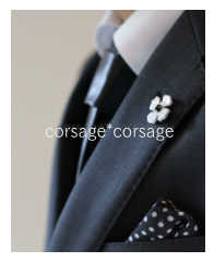Leather & Swarovski Boutnniere/corsage*corsage
