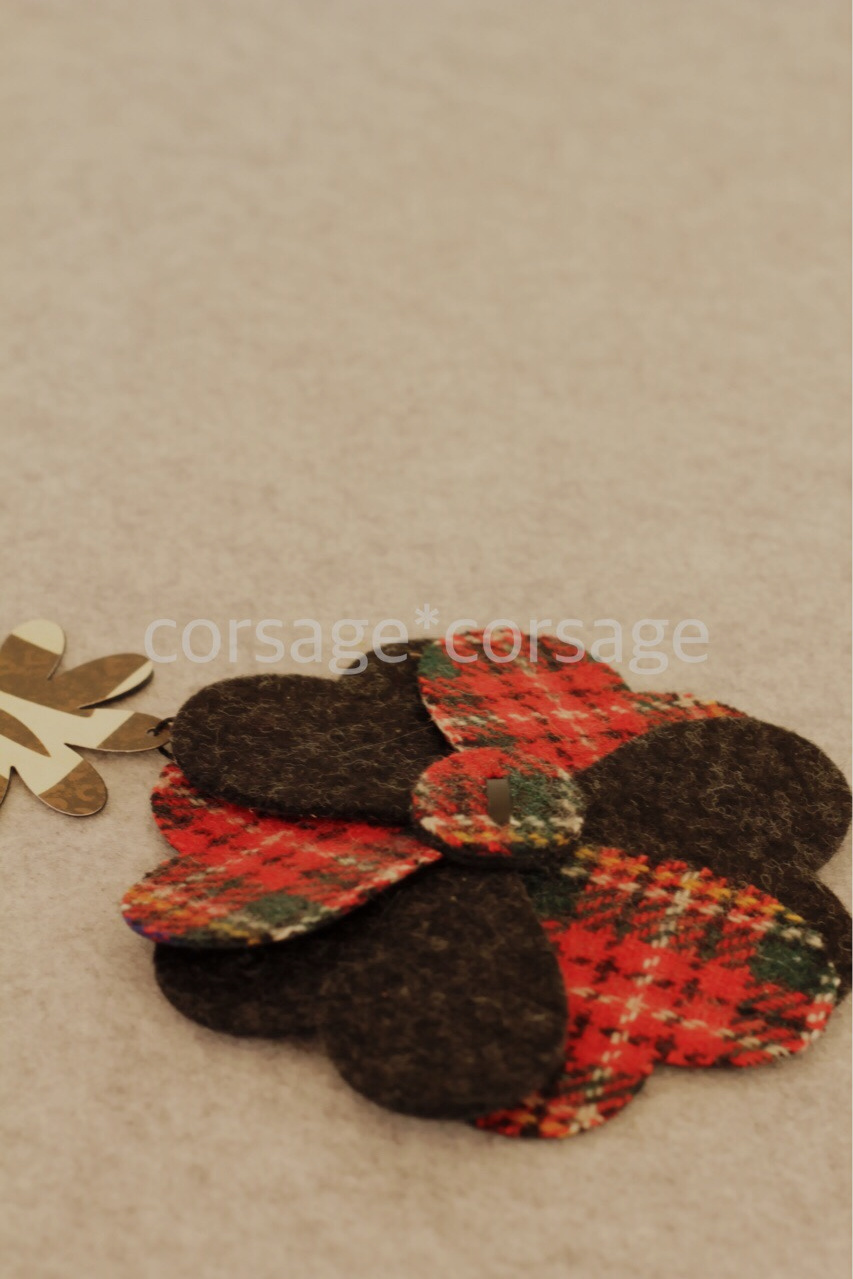 Wool Tweed Corsage/corsage*corsage